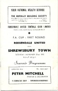 Programme for FA Cup !st round proper game v Shrewesbury