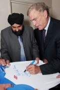 Left to Right: Mr Charanjeet S Gill, Director SFC, Sir Trevor Brooking, FA Director of Football Development