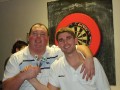 Two of the leading darts contenders, Nelly and former crowd favourite, Danny Clarke